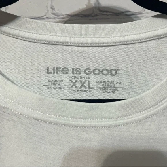Life Is Good Woman’s Long Sleeve Cat Crusher Tees Bundle Blue - White Size XXL - Picture 13 of 14